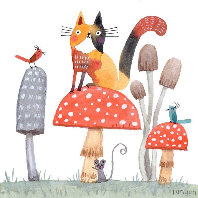 06-07-2022 MUSHROOM PERCH _Cat- Mushroom _  Creatif