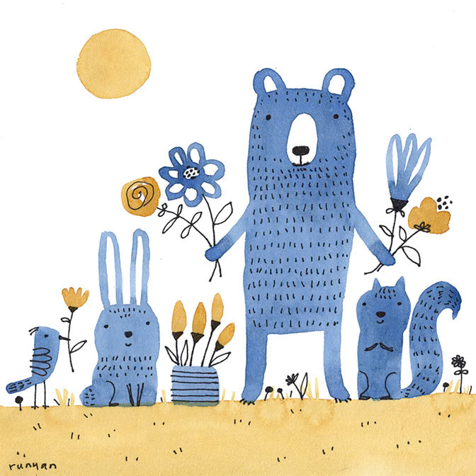 BLUE GROUP - Terry Runyan - Creatif _Animals _  Creatif ©Terry Runyan - Creatif License