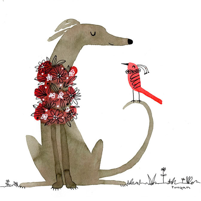 GREYHOUND LEI - Terry Runyan - Creatif _Dog- Hound _  Creatif ©Terry Runyan - Creatif License