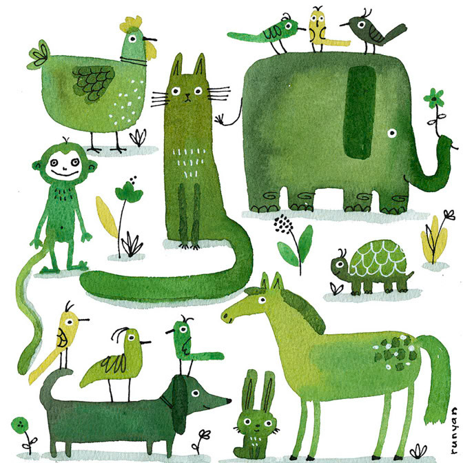 GREEN ATTIRE - Terry Runyan - Creatif _Dog _  Creatif ©Terry Runyan - Creatif License
