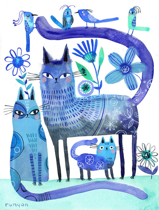 CATURDAY IN BLUE _Cat _  Creatif