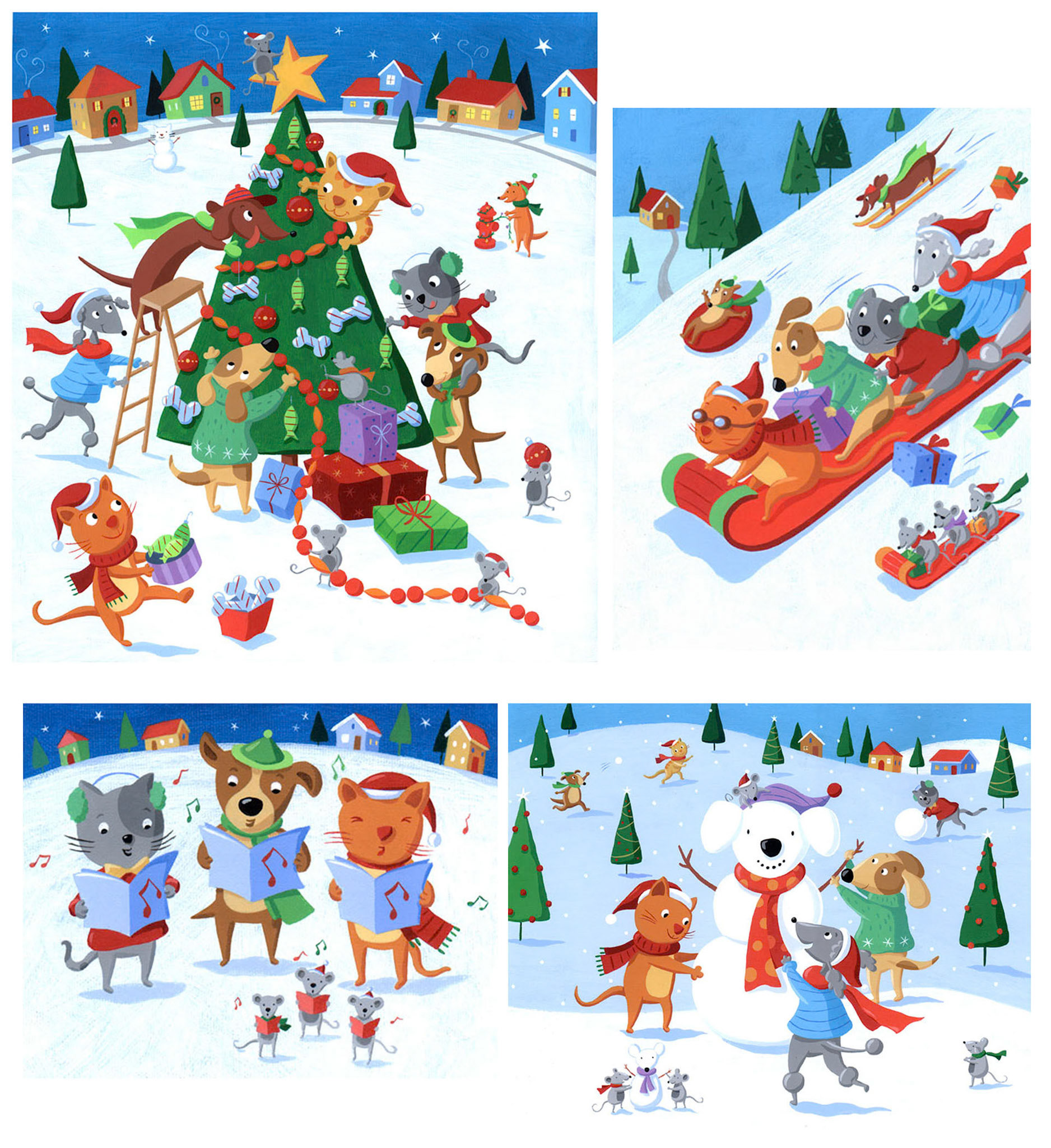 SH_Cmas_SH42-308-309-310AnimalsAtTheHolidaysReduced ©Steve Haskamp - Creatif License