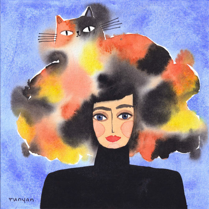 CALICO HEAD _cathat- Cats _  Creatif ©Terry Runyan - Creatif License
