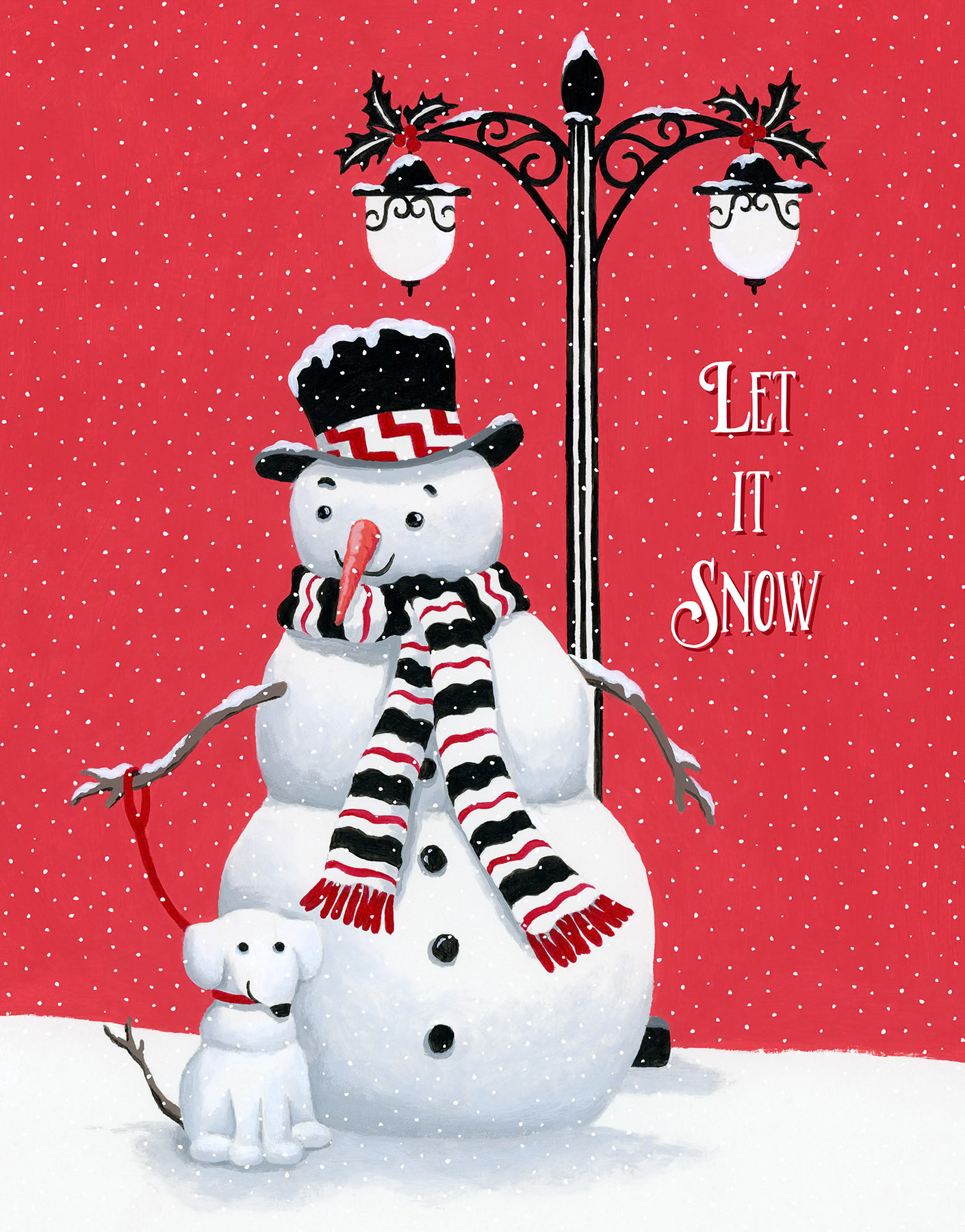 SH_Cmas_2475_Snowman with Snowdog Vertical_Creatif ©Steve Haskamp - Creatif License