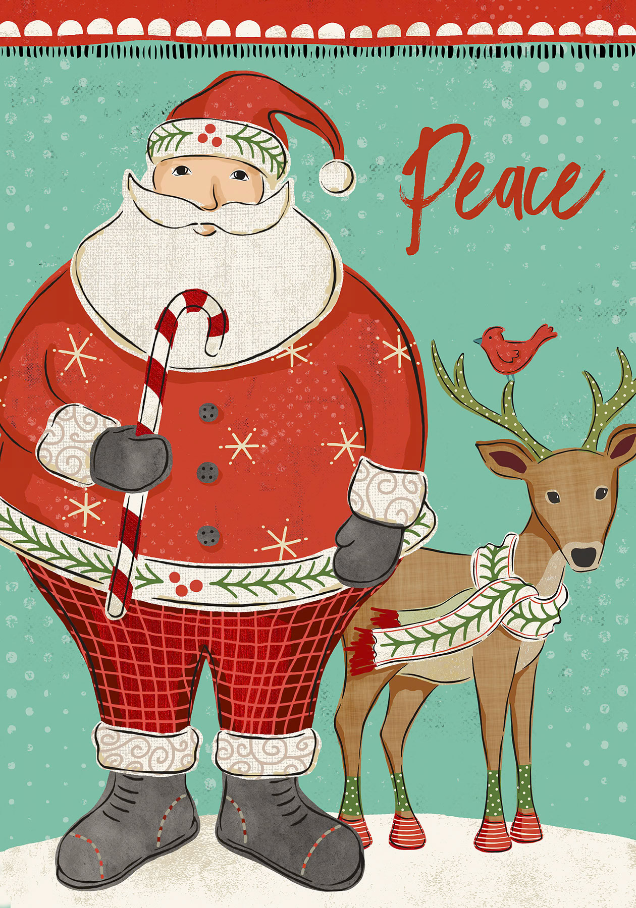 SH_Cmas_1835_1_Linework Santa Vertical_Creatif ©Steve Haskamp - Creatif License