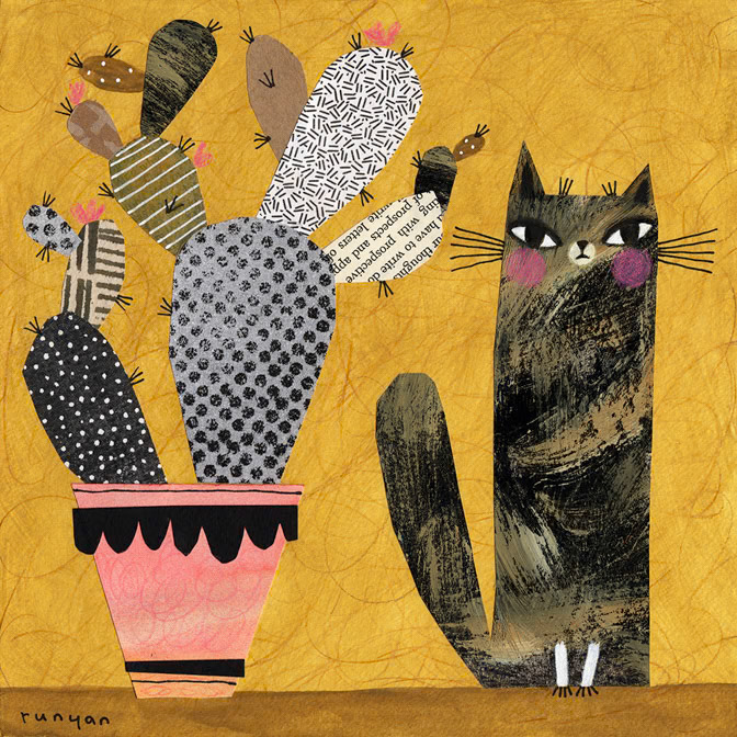 PRICKLEY COMPANION - Terry Runyan - Creatif _cactus- Cat _  Creatif