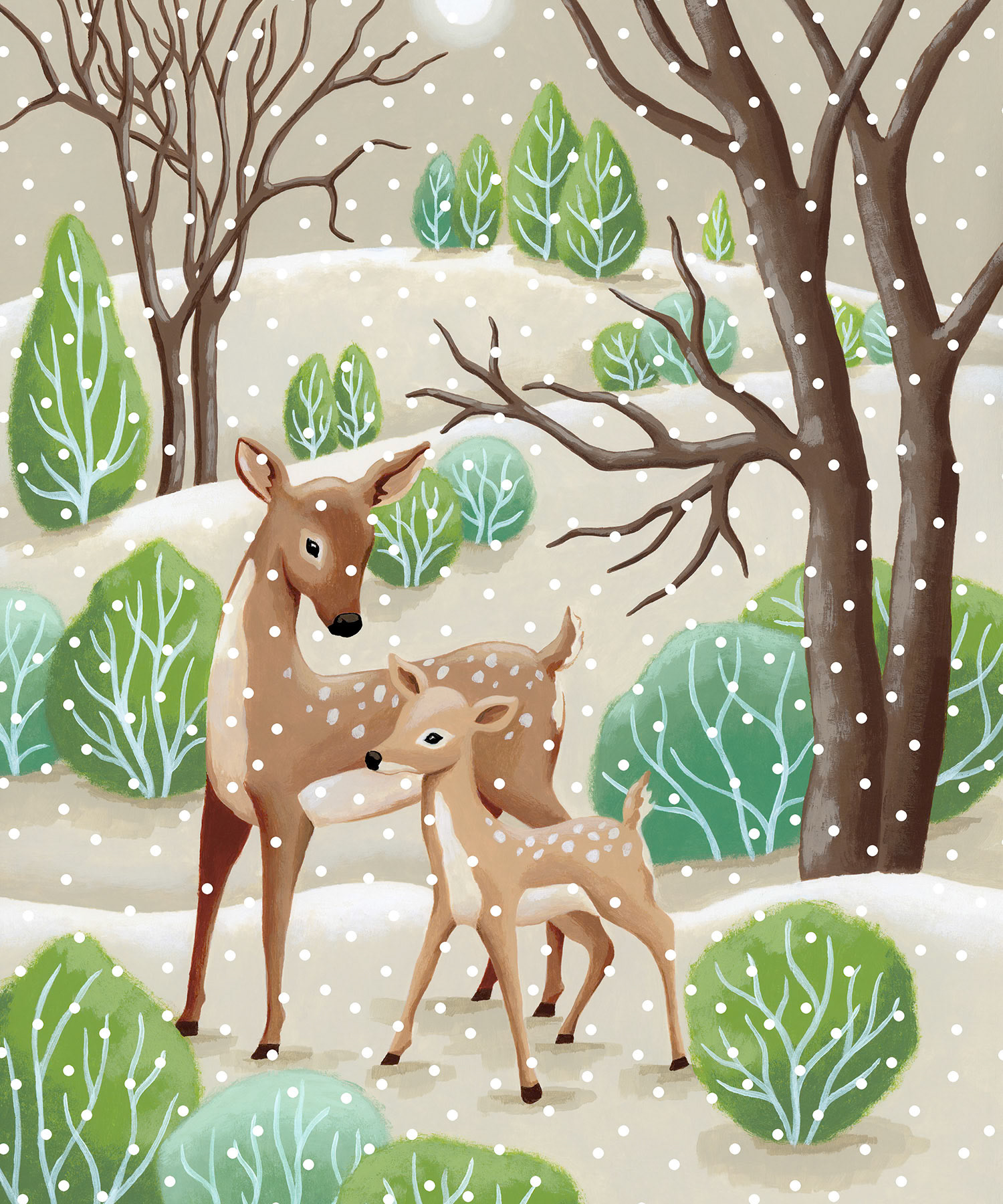 SH_CmasWinter_2797_Winter deer in Forest 10x12_Creatif ©Steve Haskamp - Creatif License