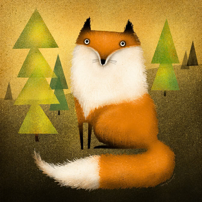 FOX IN WOODS 300dpi Terry Runyan - Creatif _Animals- fox- Maggie _  Creatif ©Terry Runyan - Creatif License
