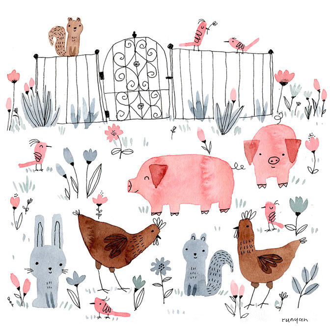 GARDEN GATE - Terry Runyan - Creatif _Animals _  Creatif ©Terry Runyan - Creatif License