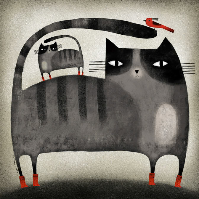 RED BOOTS - BIRD _Cats _  Creatif