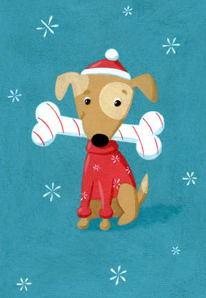 SH_Cmas_58_Dog Christmas Bone_Creatif ©Steve Haskamp - Creatif License