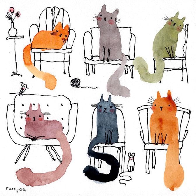 CATS &amp; CHAIRS 2 - Terry Runyan - Creatif _Cat _  Creatif