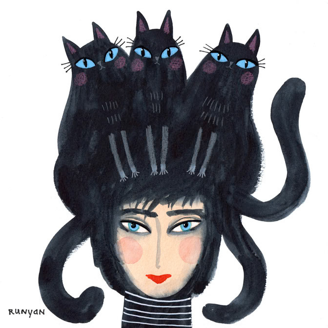 TRIPLE ENSEMBLE _Cat Hair _  Creatif