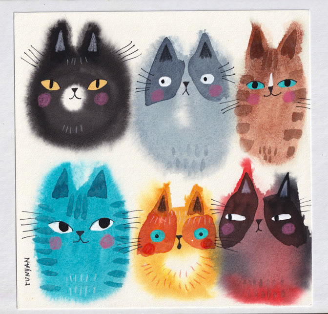 FLOOF HEADS 5 _Cat _  Creatif