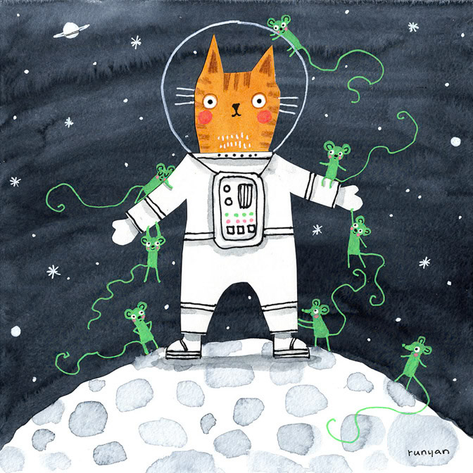 INTERNATIONAL SPACE DAY - Terry Runyan - Creatif _Alien- Cat _  Creatif