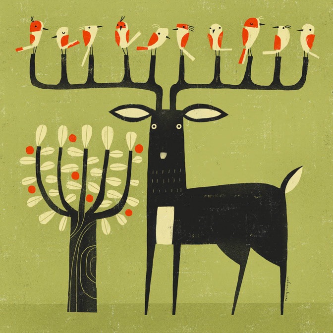 BIRD RACK _Animals- Birds- Chanukah- deer _  Creatif ©Terry Runyan - Creatif License