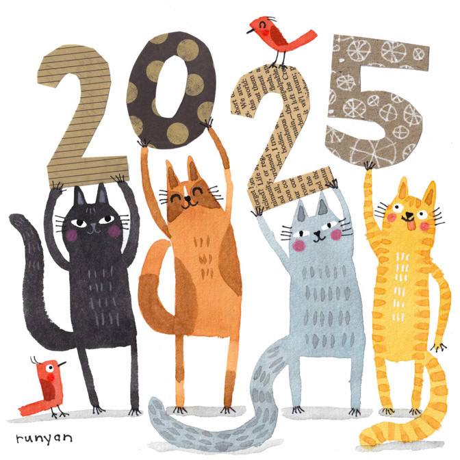 HAPPY 2025 _Cats _  Creatif
