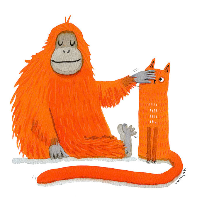 ORANGE! - Terry Runyan - Creatif _Animals- Cat- Orangang _  Creatif