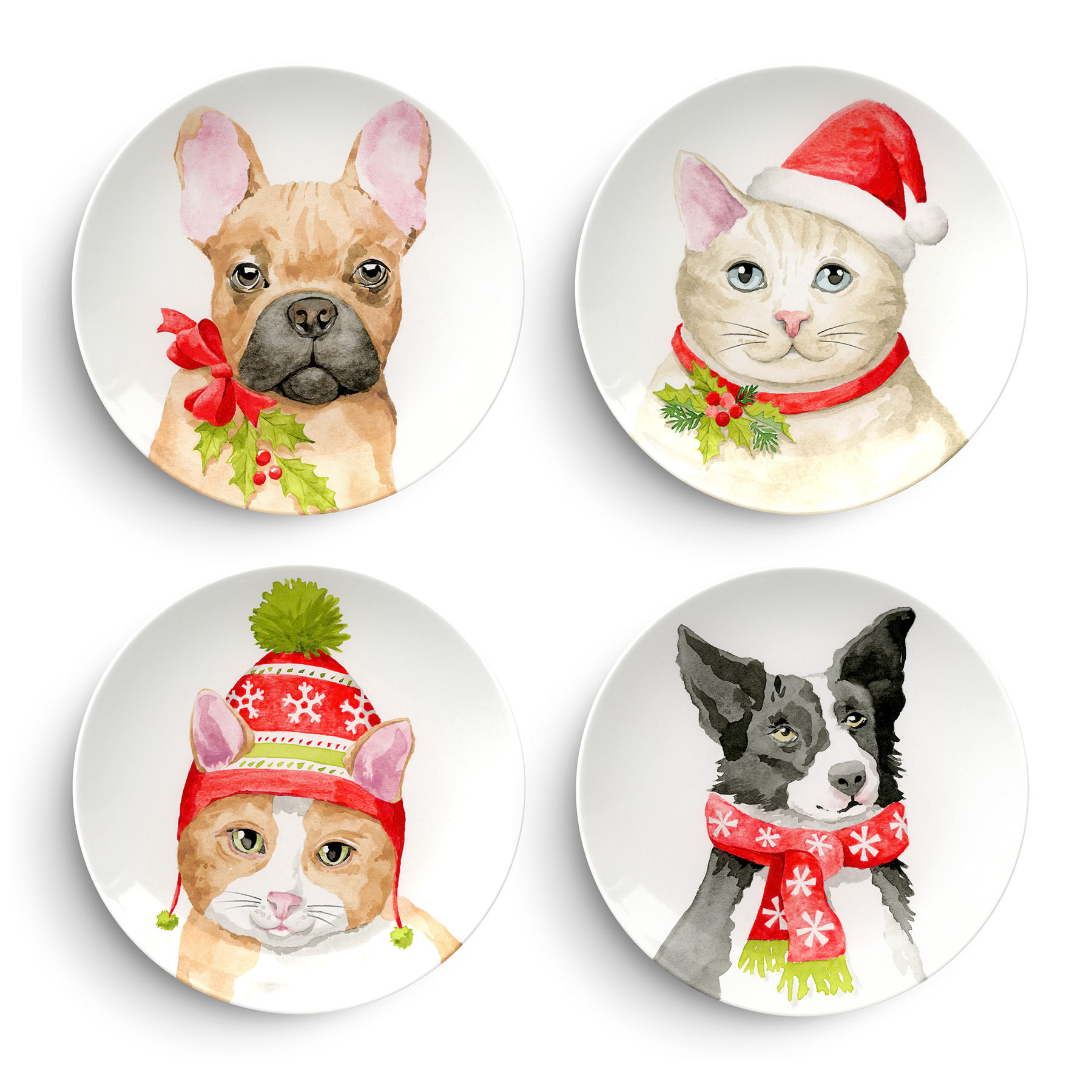 SH_Cmas_2307_Christmas Critters Watercolor Plates_Creatif ©Steve Haskamp - Creatif License