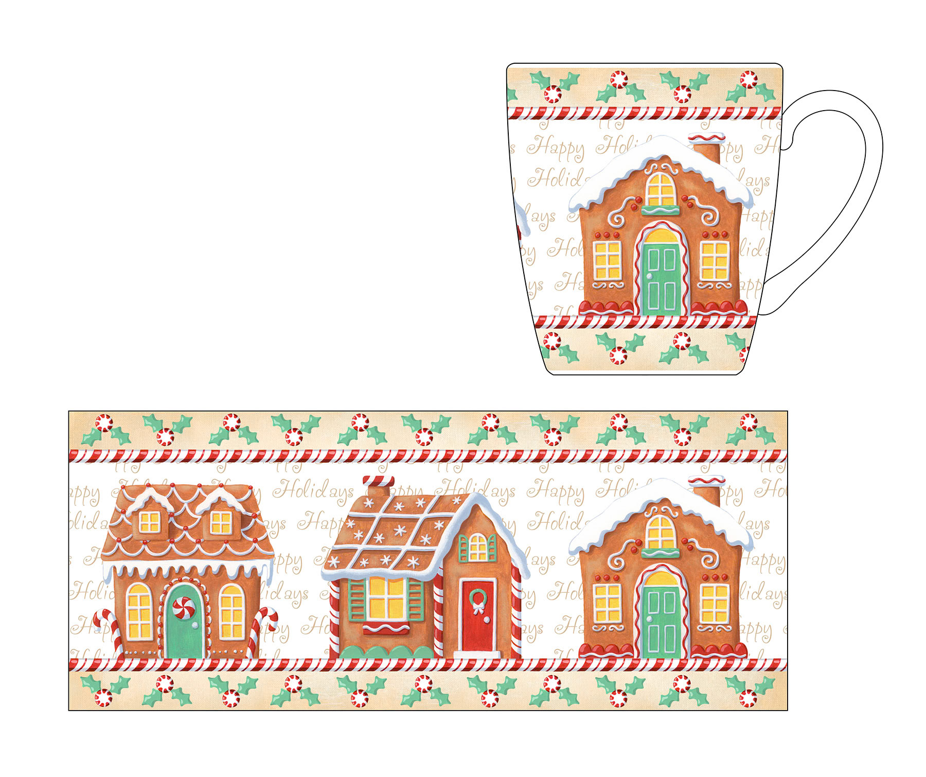 SH_Cmas_1109_Gingerbread Houses Mug_Creatif ©Steve Haskamp - Creatif License