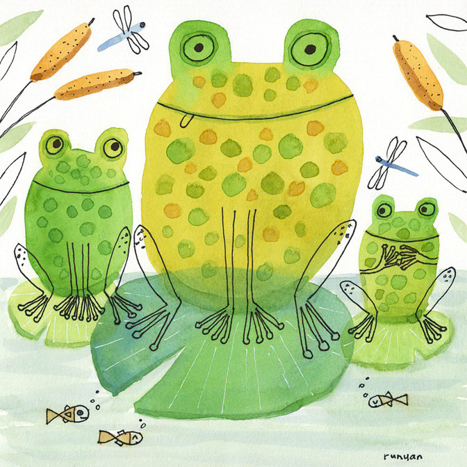 FROG FAMILY - Terry Runyan - Creatif _Frog _  Creatif ©Terry Runyan - Creatif License