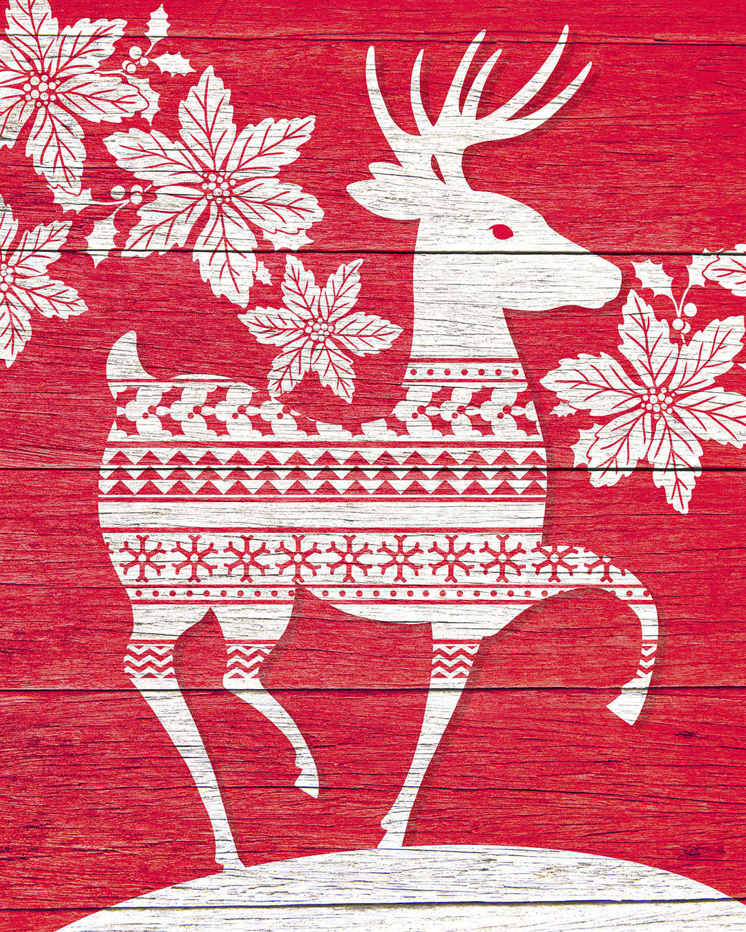 SH_Cmas_1803_Red White Reindeer_Creatif ©Steve Haskamp - Creatif License