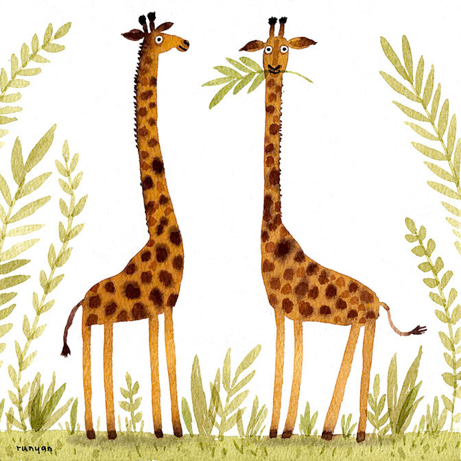 GIRAFFES 2 - Terry Runyan - Creatif _Animals- Giraffe _  Creatif ©Terry Runyan - Creatif License