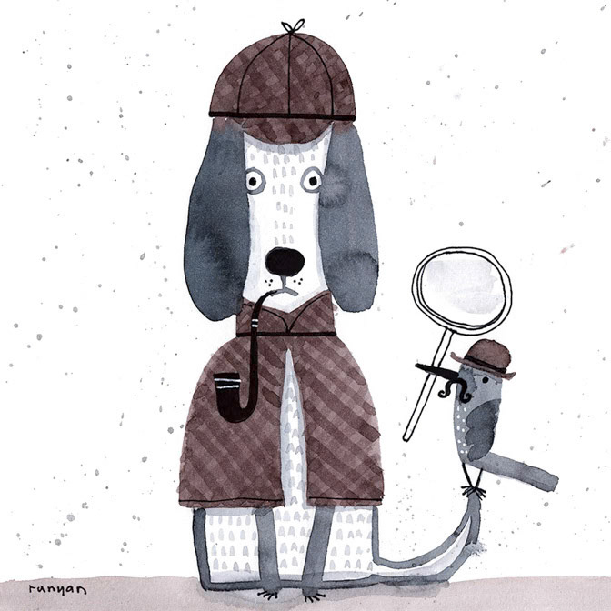 SHERLOCK BONES - Terry Runyan - Creatif _Dog _  Creatif ©Terry Runyan - Creatif License