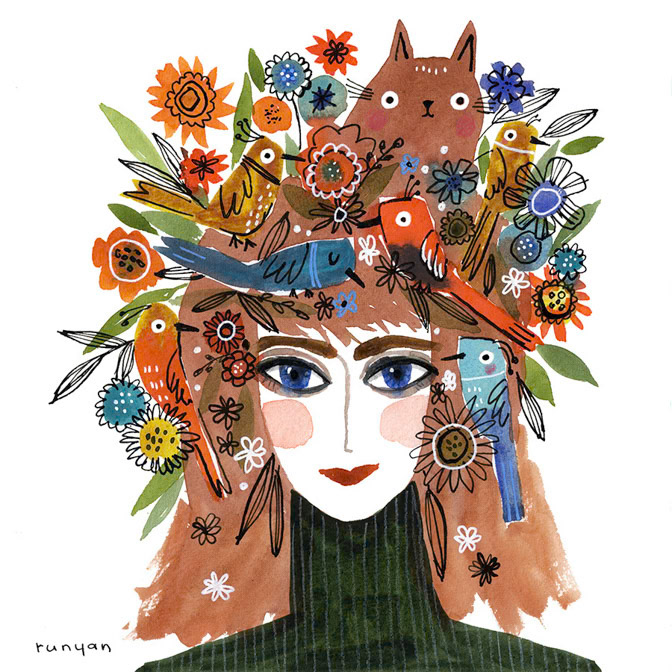 BIRD CAT HAT - Terry Runyan - Creatif _Cat _  Creatif