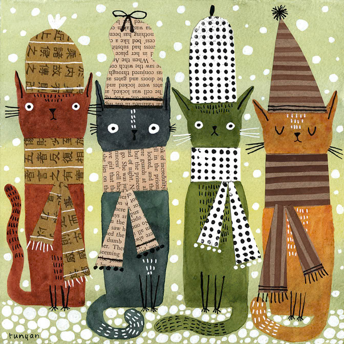 PAPER CAPS &amp; SCARVES - Terry Runyan - Creatif _Cat- Winter _  Creatif