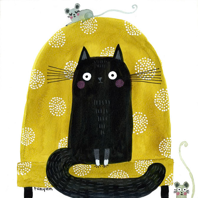 BLACK CAT CHAIR _Cat _  Creatif