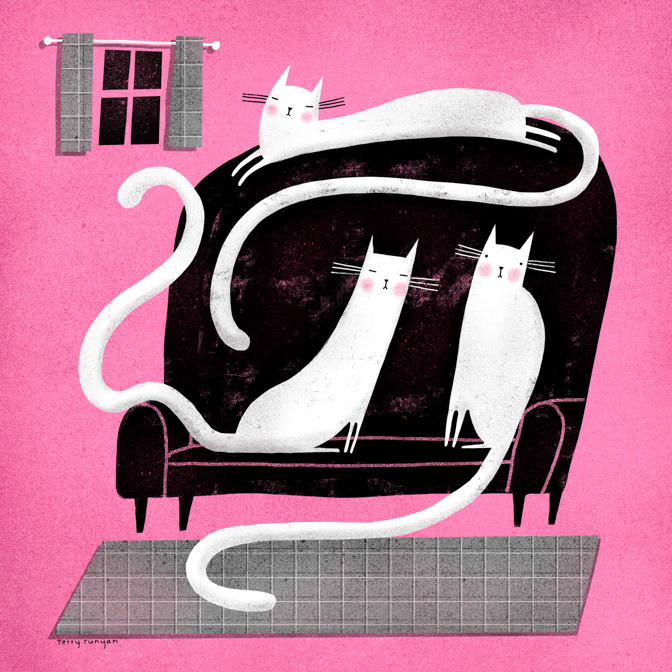 3 WHITE CATS 300dpi Terry Runyan - Creatif _Cats _  Creatif