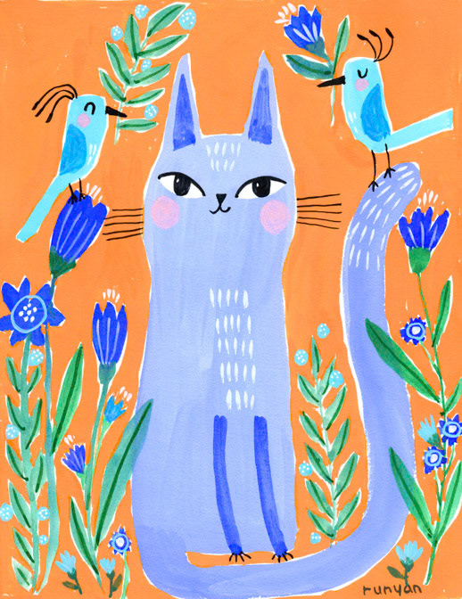 Kitty gift 3 _Bird- Cat _  Creatif