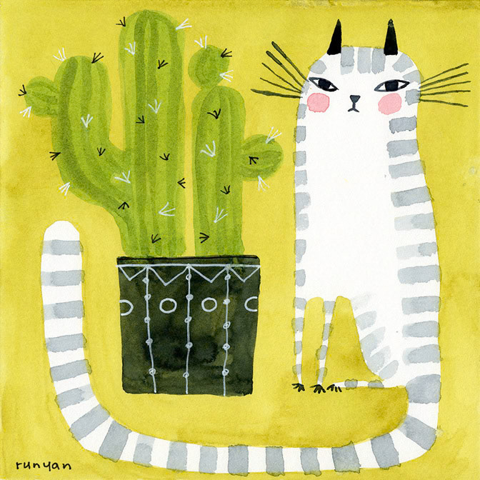 CAT CACTUS 2 - Terry Runyan - Creatif _Cat _  Creatif