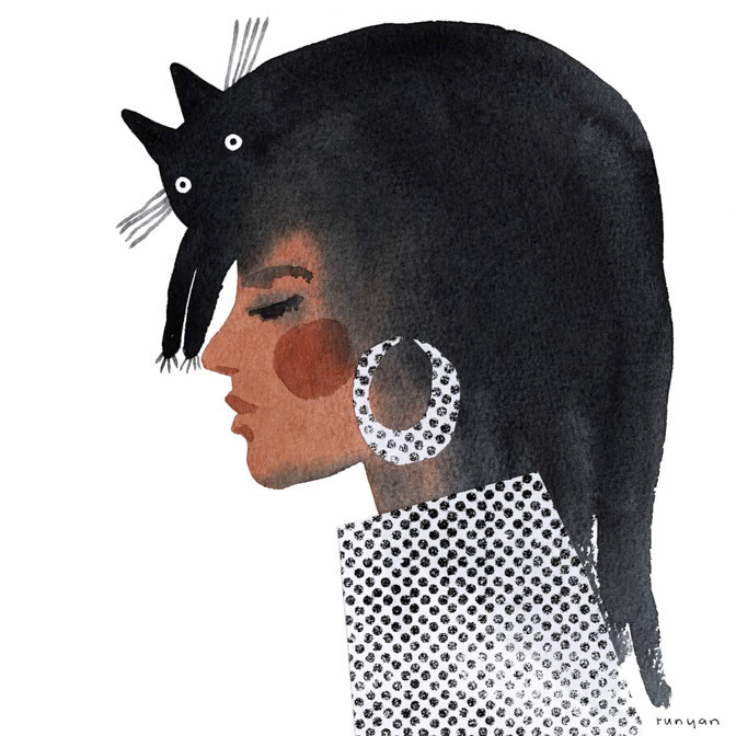 PROFILE CAT HAT 100dpi _Cat Hair _  Creatif ©Terry Runyan - Creatif License