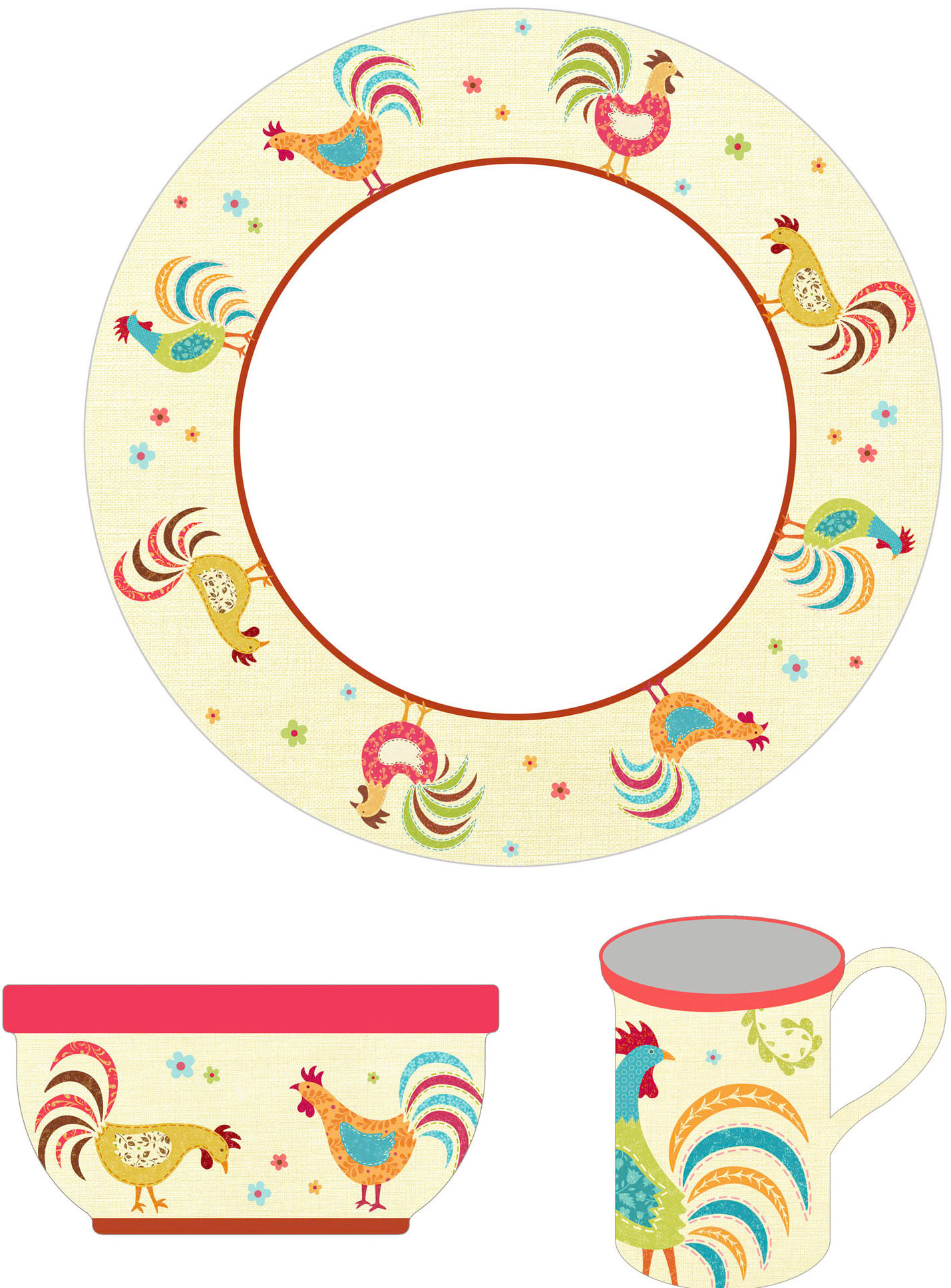 SH_Bird_830bRoosterDinnerwareCollection2 ©Steve Haskamp - Creatif License