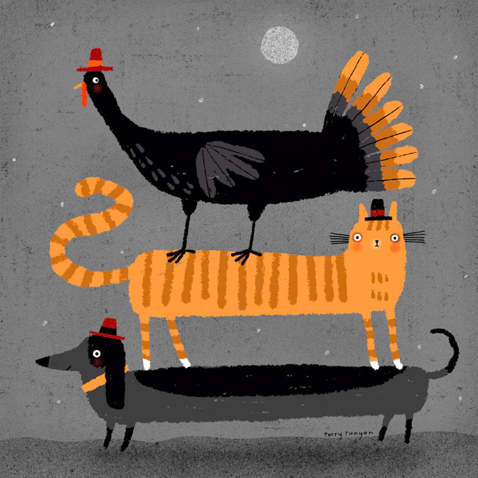 TOP TURKEY 12.25x12.25 _Calendar club 2027- Cat- Cats and Dogs 2027- Dog- Thanksgiving- Turkey _  Creatif