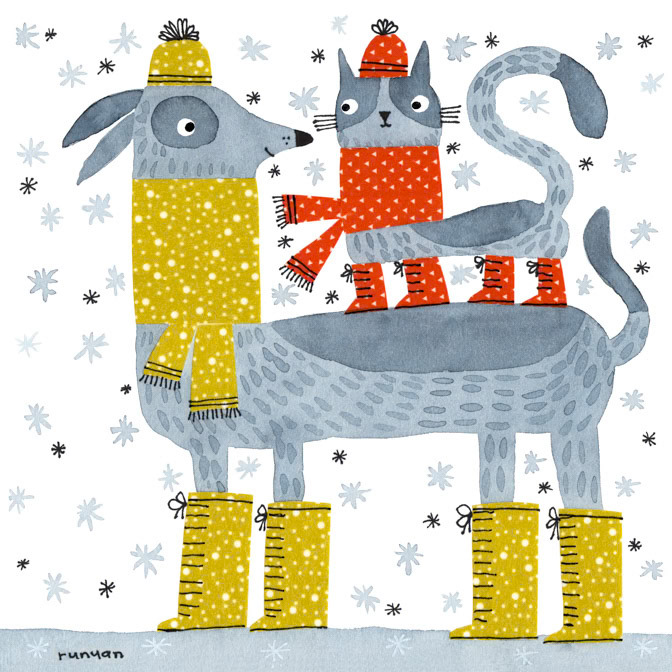 SNOW BOOTS 12.25x12.25 _Cat- christmas- Llama- Winter _  Creatif