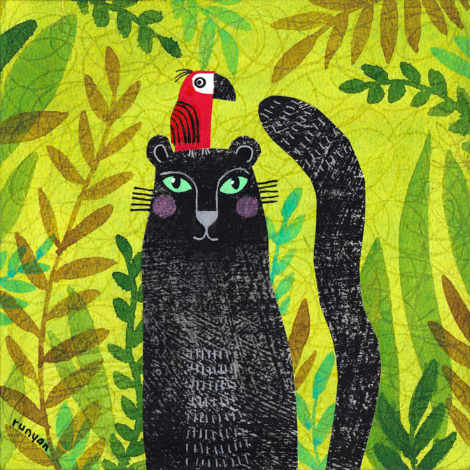 GREEN SCENE _Animals- Puma- Toucan _  Creatif ©Terry Runyan - Creatif License