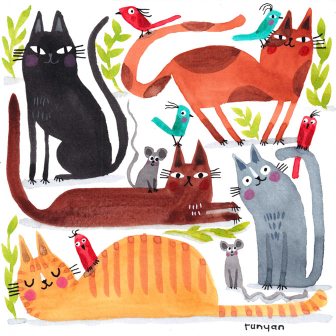 KIITTIES BIRDS &amp; MICE _Cat _  Creatif