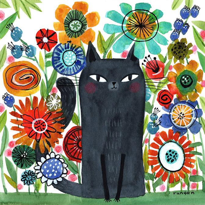 FLOWER FAN - Terry Runyan - Creatif _Cat _  Creatif ©Terry Runyan - Creatif License