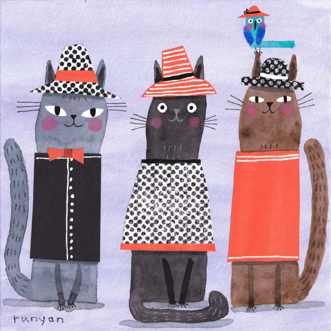 CATS BIRD and HATS _Birds- Cats- Hats _  Creatif