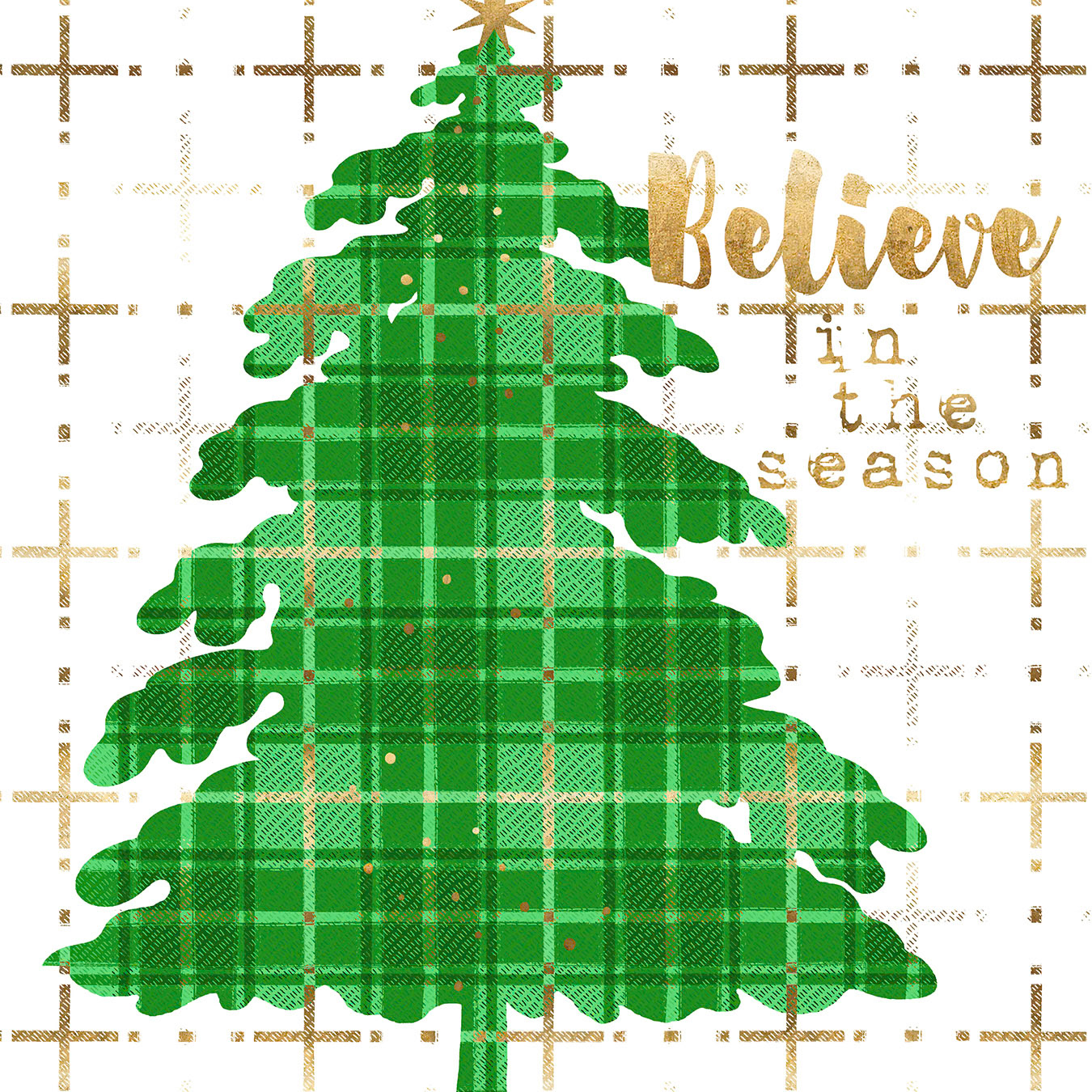 SH_Cmas_1944_2b_Xmas Tree Plaid Silhouette_Creatif ©Steve Haskamp - Creatif License