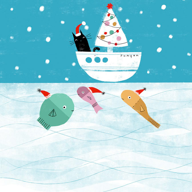 FISHY WISHES - Terry Runyan - Creatif _christmas- Fish _  Creatif