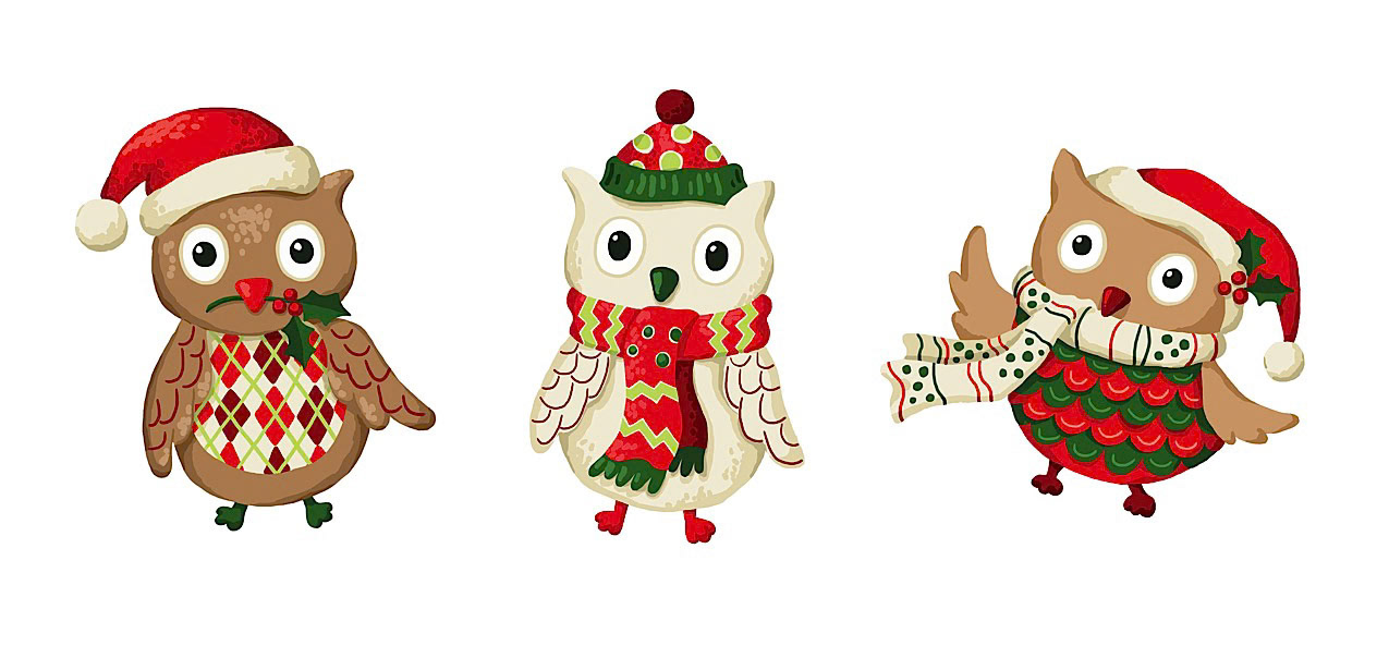 SH_Cmas_1220-1222NewXmasOwls ©Steve Haskamp - Creatif License