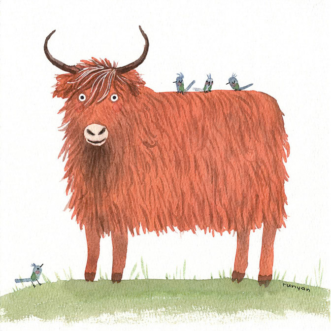 HIGHLAND COW - Terry Runyan - Creatif _Animals _  Creatif ©Terry Runyan - Creatif License