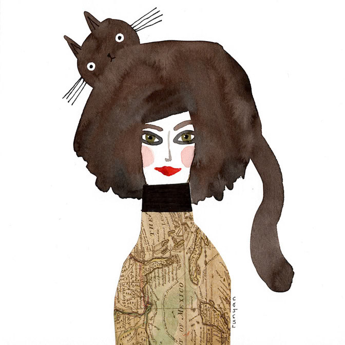 CAT HAT &amp; MAP - Terry Runyan - Creatif _Cat- People _  Creatif