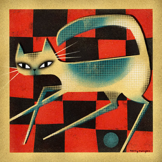 CHECKER BOARD CAT _Cats _  Creatif