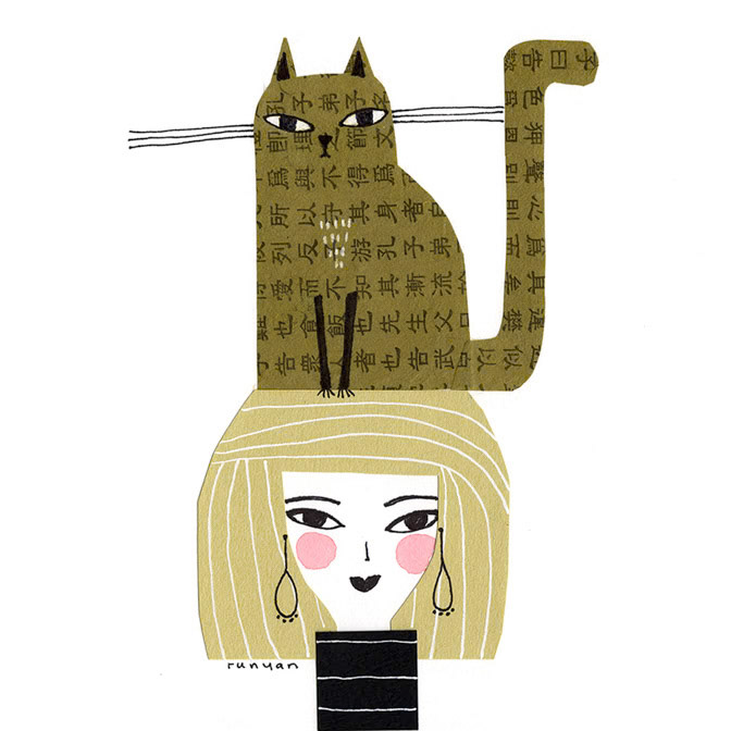 GREEN HAT CAT - Terry Runyan - Creatif _Cat _  Creatif