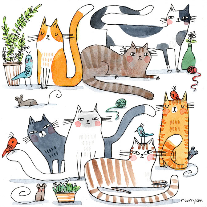DOODLE CATS 2 _Cat _  Creatif